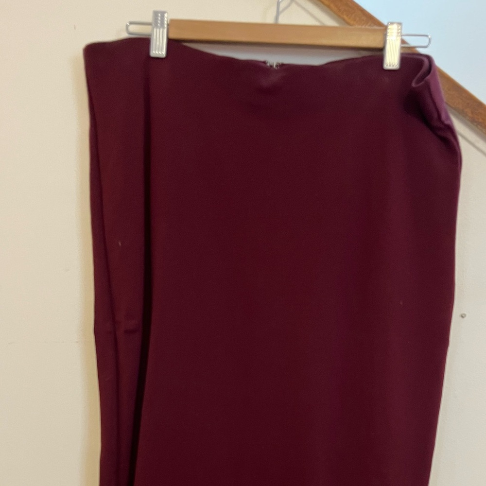 ELOQUII Long Pencil Elegant Burgundy Women's Skirt